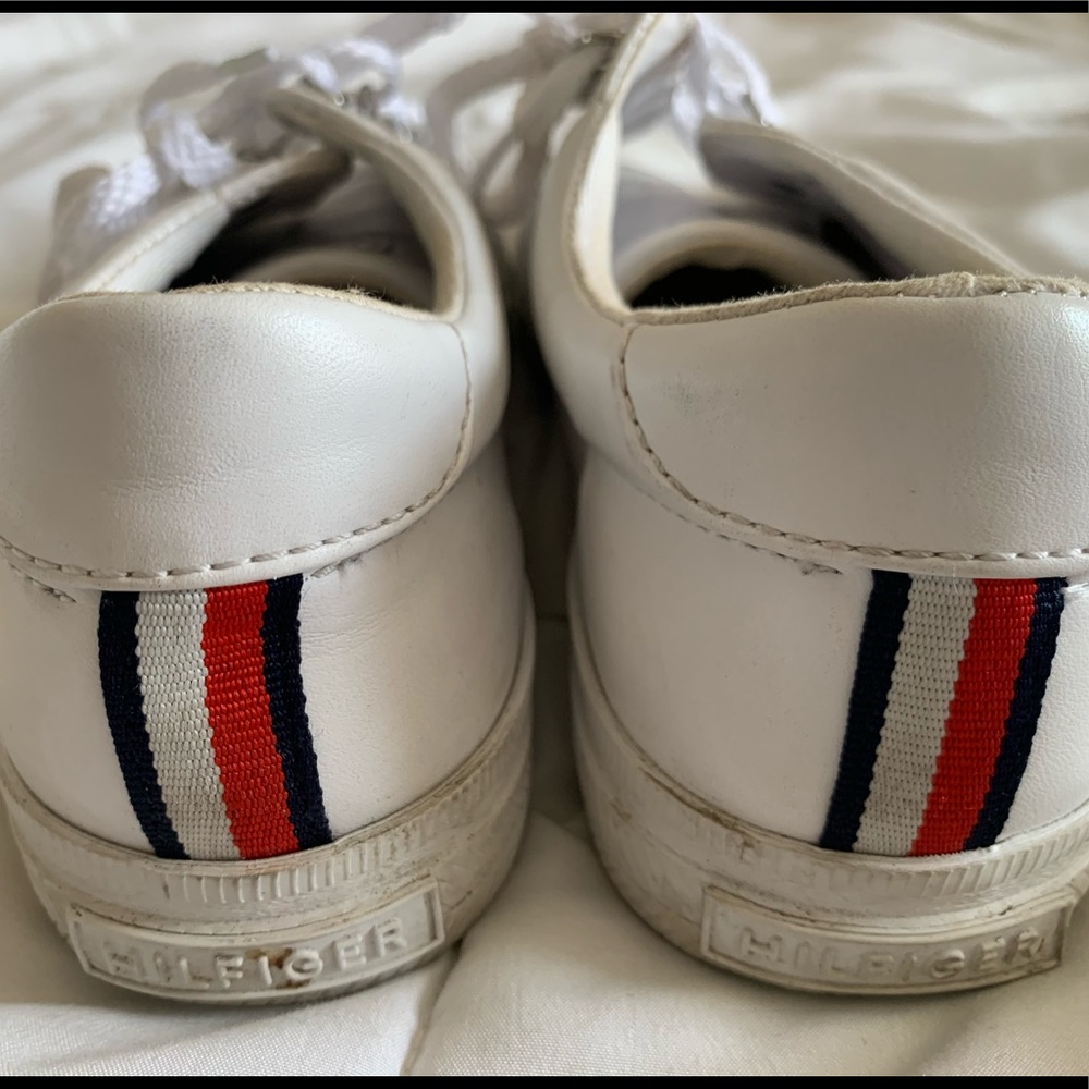 Tommy Hilfiger White Leather Sneakers